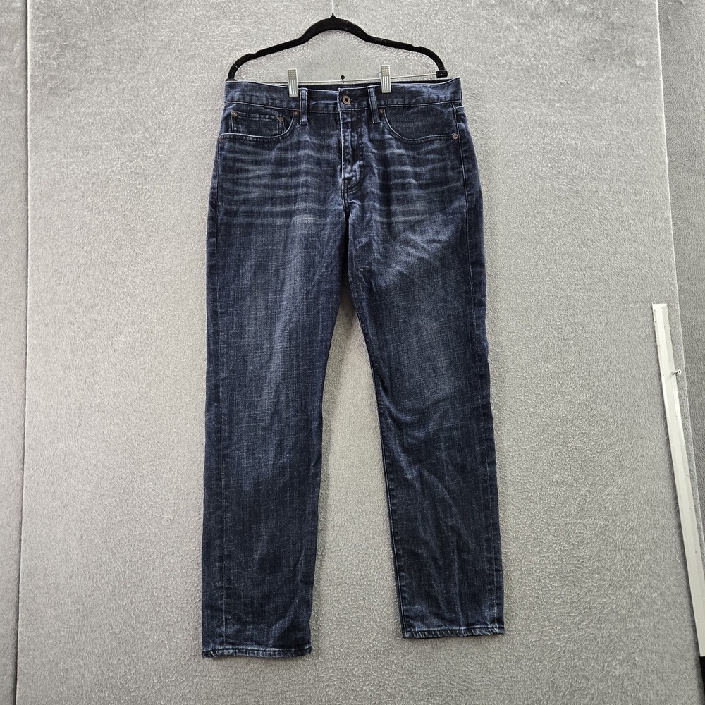 Lucky Brand Men Jeans 34X30 Blue Denim Straight Button 31" Inseam
